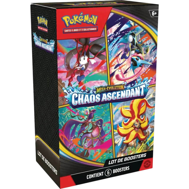 Boosters Pokémon Chaos ascendant — Pack 6 Boosters